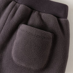 Dave&Bella Toddler Boys Playful Red Chinese-style Hooded Sweatshirt Long Pants Sets