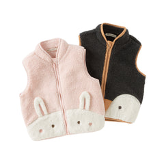 Dave&Bella Toddler Girls/Boys Cute Cartoon Animal-shaped Sleeveless Soft Plush Vest Tops