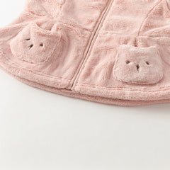 Dave&Bella Toddler Girls Autumn Sweet Pink Sleeveless Outdoor Padded Vests Tops