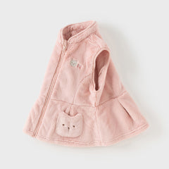 Dave&Bella Toddler Girls Autumn Sweet Pink Sleeveless Outdoor Padded Vests Tops