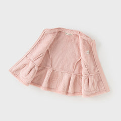 Dave&Bella Toddler Girls Autumn Sweet Pink Sleeveless Outdoor Padded Vests Tops