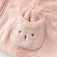 Dave&Bella Toddler Girls Autumn Sweet Pink Sleeveless Outdoor Padded Vests Tops