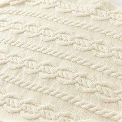 Dave&Bella Kids Girls Winter Elegant Pearl White Cape-style Knit Pullover Sweaters Tops