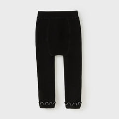 Dave&Bella Toddler Girls Grey/Black Cozy Plush-lined Daily Tights Leggings