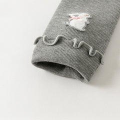 Dave&Bella Toddler Girls Grey/Black Cozy Plush-lined Daily Tights Leggings