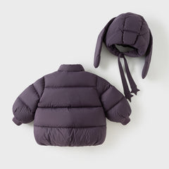 Dave&Bella Toddler Girls Winter Cute Rabbit-ear Outdoor Waterproof Cozy Down Coats