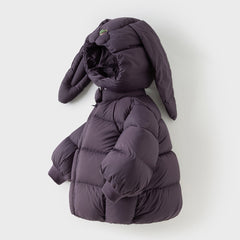 Dave&Bella Toddler Girls Winter Cute Rabbit-ear Outdoor Waterproof Cozy Down Coats