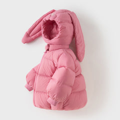 Dave&Bella Toddler Girls Winter Cute Rabbit-ear Outdoor Waterproof Cozy Down Coats