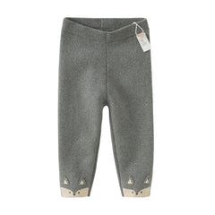 Dave&Bella Toddler Girls Sweet Pink/Grey Slim Soft Plush-lined Leggings