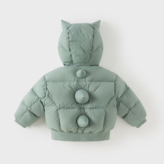 Dave&Bella Toddler Boys Winter Cute Monster-shaped Outwear Hooded Cozy Down Coats