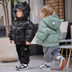 Dave&Bella Toddler Boys Winter Cute Monster-shaped Outwear Hooded Cozy Down Coats