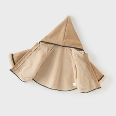 Dave&Bella Toddler Girls Warm Dark Kahki Outwear Soft Hooded Suede Coats