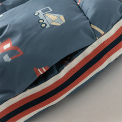 Dave&Bella Toddler Boys Playful Print Navy Blue Turtle Sleeveless Warm Padded Vests Tops