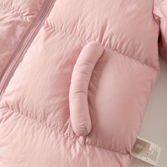 Dave&Bella Baby Girls/Boys Winter Stylish Windproof Hooded Cozy Down Rompers