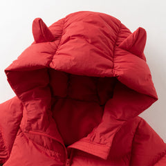 Dave&Bella Baby Girls/Boys Winter Stylish Windproof Hooded Cozy Down Rompers