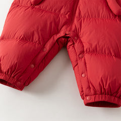 Dave&Bella Baby Girls/Boys Winter Stylish Windproof Hooded Cozy Down Rompers