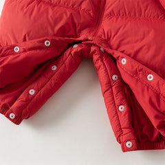 Dave&Bella Baby Girls/Boys Winter Stylish Windproof Hooded Cozy Down Rompers