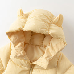 Dave&Bella Baby Girls/Boys Winter Stylish Windproof Hooded Cozy Down Rompers