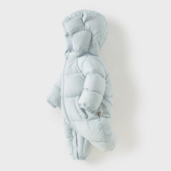 Dave&Bella Baby Girls/Boys Winter Stylish Windproof Hooded Cozy Down Rompers