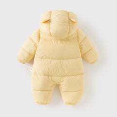 Dave&Bella Baby Girls/Boys Winter Stylish Windproof Hooded Cozy Down Rompers