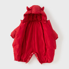 Dave&Bella Baby Girls/Boys Winter Stylish Windproof Hooded Cozy Down Rompers