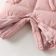 Dave&Bella Baby Girls/Boys Winter Stylish Windproof Hooded Cozy Down Rompers