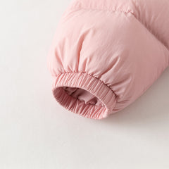 Dave&Bella Baby Girls/Boys Winter Stylish Windproof Hooded Cozy Down Rompers