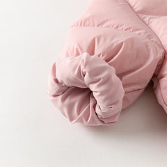 Dave&Bella Baby Girls/Boys Winter Stylish Windproof Hooded Cozy Down Rompers