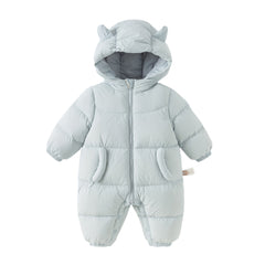 Dave&Bella Baby Girls/Boys Winter Stylish Windproof Hooded Cozy Down Rompers