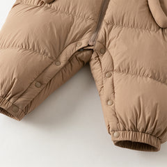 Dave&Bella Baby Girls/Boys Winter Stylish Windproof Hooded Cozy Down Rompers