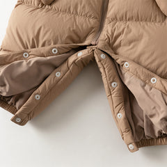 Dave&Bella Baby Girls/Boys Winter Stylish Windproof Hooded Cozy Down Rompers