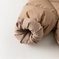 Dave&Bella Baby Girls/Boys Winter Stylish Windproof Hooded Cozy Down Rompers