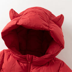 Dave&Bella Baby Girls/Boys Winter Stylish Windproof Hooded Cozy Down Rompers