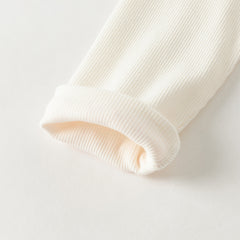 Dave&Bella Toddler Girls Beige/Pink Breathable Cotton Lace-turtle Soft T-shirt Tops