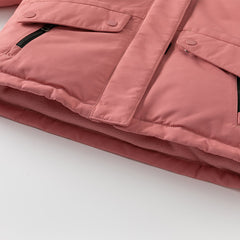 Dave&Bella Kids Girls/Boys Winter Outdoor Waterproof Fur-trimed Hooded Cozy Down Coats