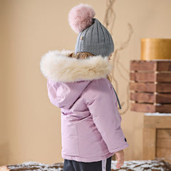 Dave&Bella Kids Girls/Boys Winter Outdoor Waterproof Fur-trimed Hooded Cozy Down Coats