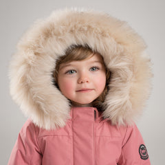 Dave&Bella Kids Girls/Boys Winter Outdoor Waterproof Fur-trimed Hooded Cozy Down Coats