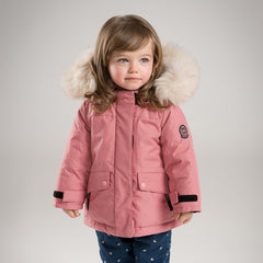 Dave&Bella Kids Girls/Boys Winter Outdoor Waterproof Fur-trimed Hooded Cozy Down Coats