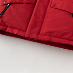 Dave&Bella Kids Girls/Boys Winter Outdoor Waterproof Fur-trimed Hooded Cozy Down Coats