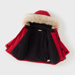 Dave&Bella Kids Girls/Boys Winter Outdoor Waterproof Fur-trimed Hooded Cozy Down Coats