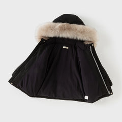 Dave&Bella Kids Girls/Boys Winter Outdoor Waterproof Fur-trimed Hooded Cozy Down Coats