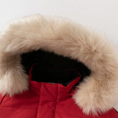 Dave&Bella Kids Girls/Boys Winter Outdoor Waterproof Fur-trimed Hooded Cozy Down Coats