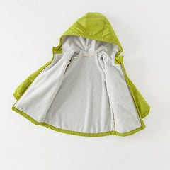 Dave&Bella Toddler/Kids Unisex Outdoor Multicolor Hooded Coat — Windproof & Insulated