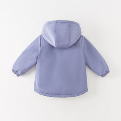 Dave&Bella Toddler/Kids Unisex Outdoor Multicolor Hooded Coat — Windproof & Insulated