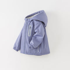 Dave&Bella Toddler/Kids Unisex Outdoor Multicolor Hooded Coat — Windproof & Insulated