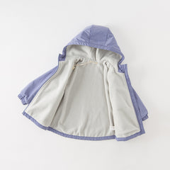 Dave&Bella Toddler/Kids Unisex Outdoor Multicolor Hooded Coat — Windproof & Insulated