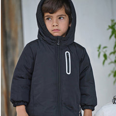 Dave&Bella Toddler/Kids Unisex Outdoor Multicolor Hooded Coat — Windproof & Insulated