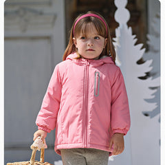 Dave&Bella Toddler/Kids Unisex Outdoor Multicolor Hooded Coat — Windproof & Insulated