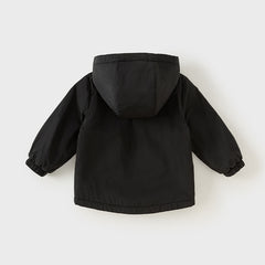 Dave&Bella Toddler/Kids Unisex Outdoor Multicolor Hooded Coat — Windproof & Insulated