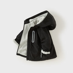 Dave&Bella Toddler/Kids Unisex Outdoor Multicolor Hooded Coat — Windproof & Insulated